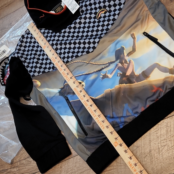 Sprayground League of Legends Jinx Checkered Hoody XL - Picture 10 of 12